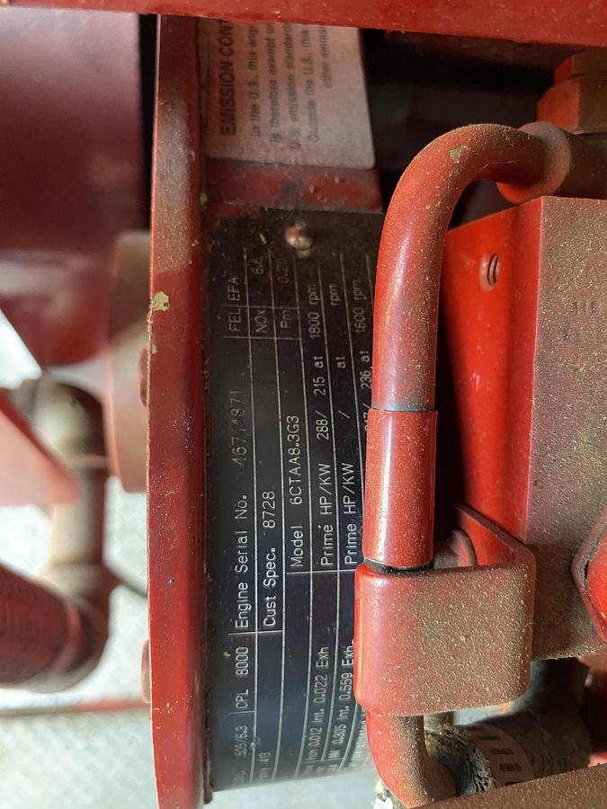 Used Used Complete Diesel Fire Pump skidded Building