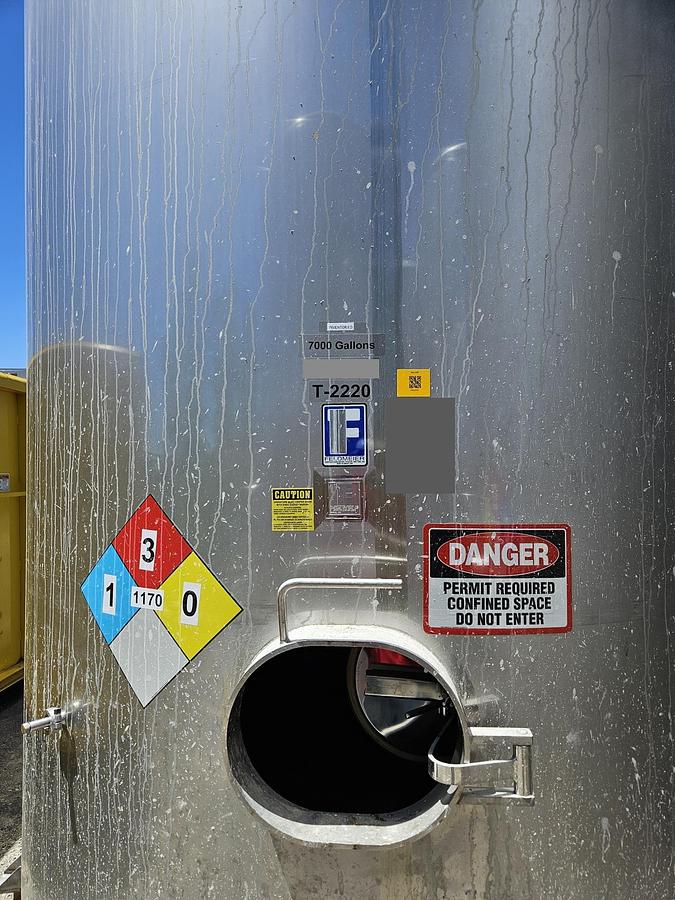 Used Used Feldmeier 7,000 gallon 304 stainless steel sanitary storage tanks