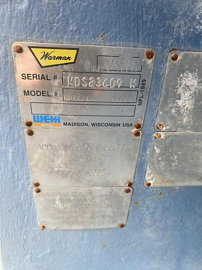 Used Used Weir Warman Model 064EAHCCCM44265  6 X 4 EAH slurry pump