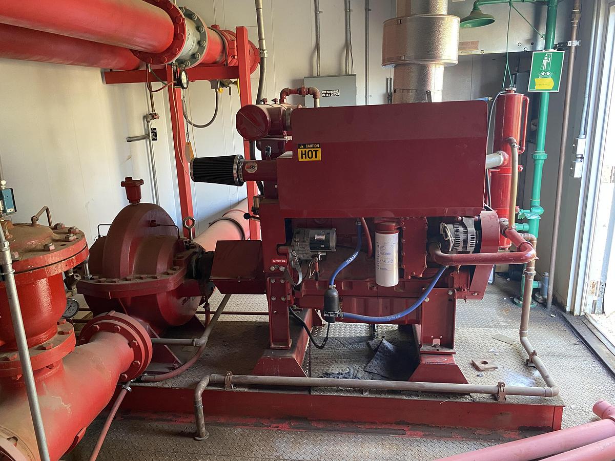 Used Used Complete Diesel Fire Pump skidded Building