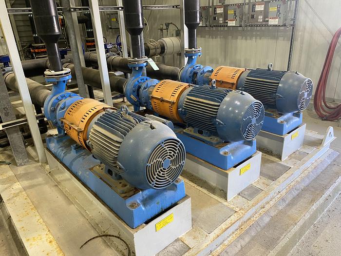 Used Used Goulds 3196 size 3X4-7 carbon steel centrifugal pump