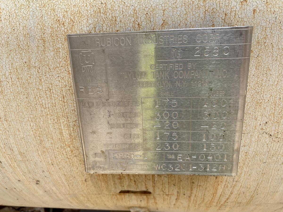 Used Used Rubicon approximately 3525 sq. ft. stainless steel horizontal heat exchanger