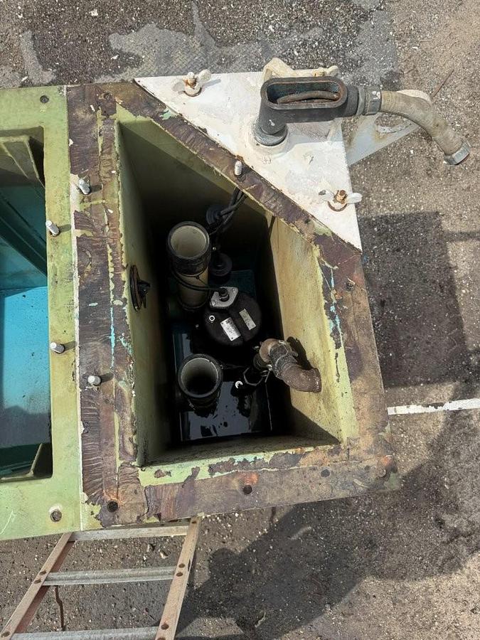 Used Used Highland Tank approximately 300 gallon rectangular carbon steel oil/water separator tank