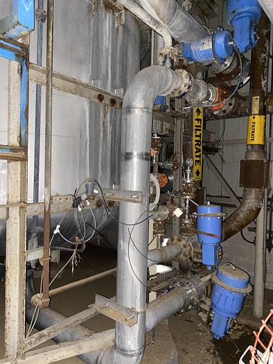 Used Used Tate Metalworks approximately 4,000 gallon 2205 duplex stainless steel vertical sand filter