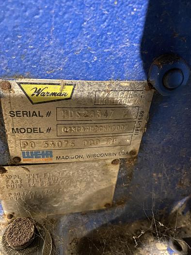 Used Used Weir Warman Model 043CAHRRGMM9009 4X3 CAH Slurry Pump