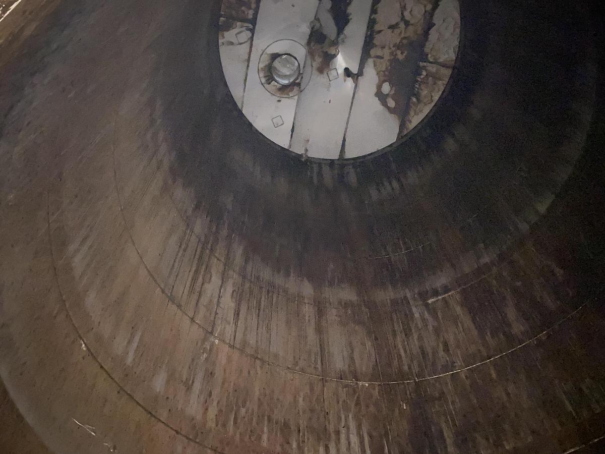 Used Used Erected Steel Products 53,700 gallon 316L stainless steel storage tank.