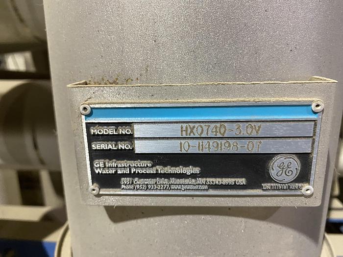 Used Used GE Pro Series RO unit rated 150 GPM