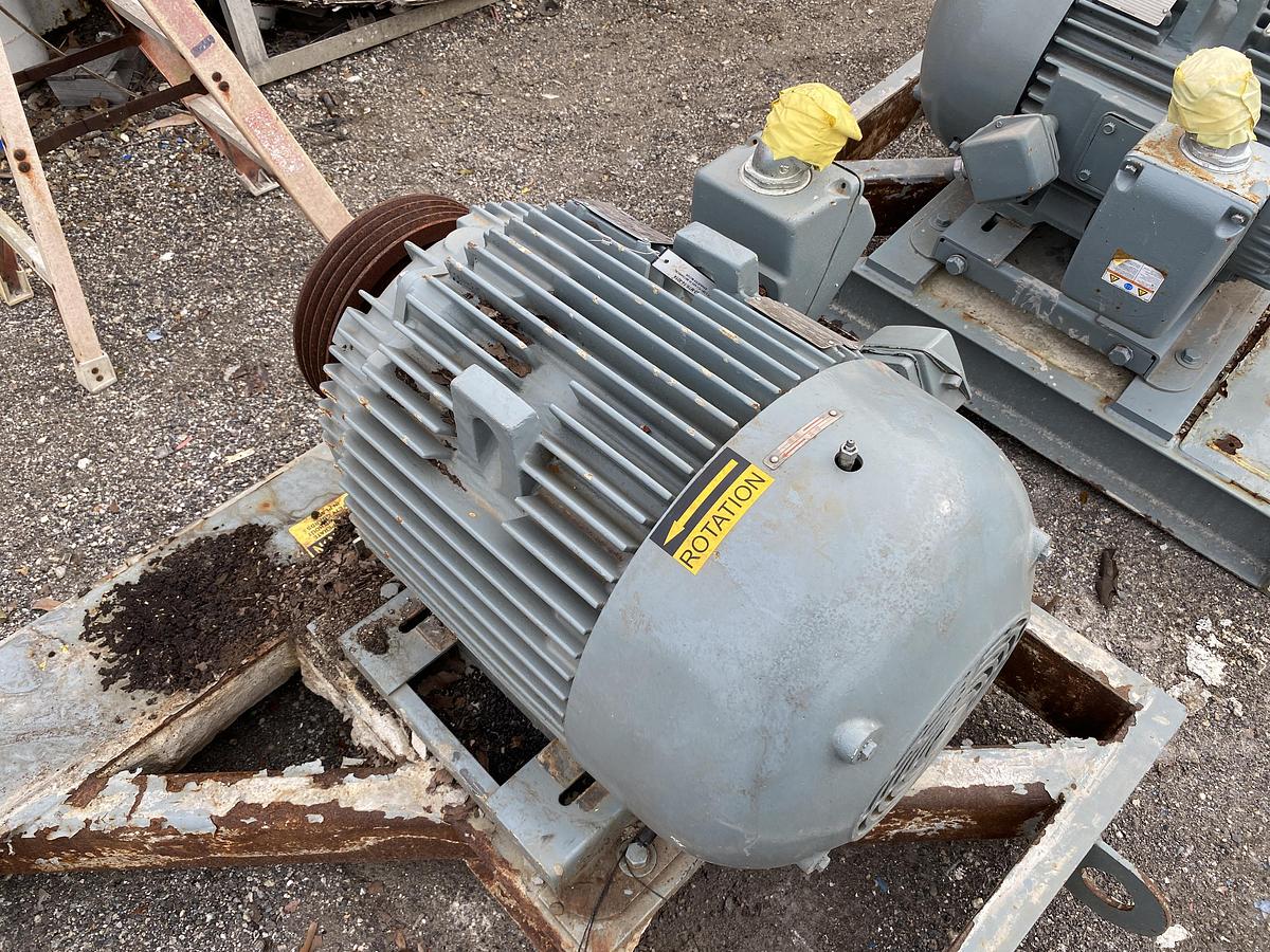 Used (3) Used  75 HP GE Extra Severe Duty AC Motors