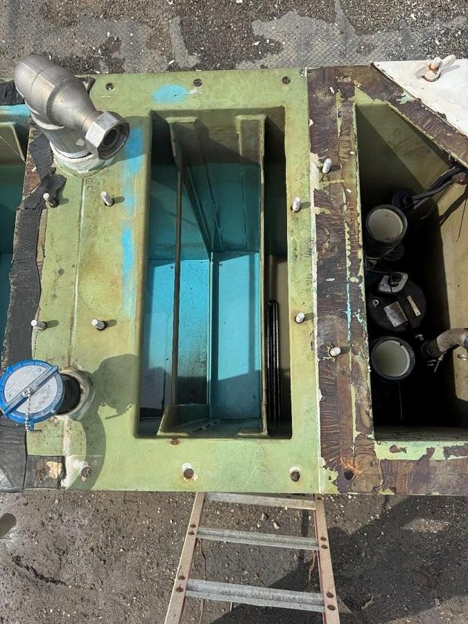 Used Used Highland Tank approximately 300 gallon rectangular carbon steel oil/water separator tank