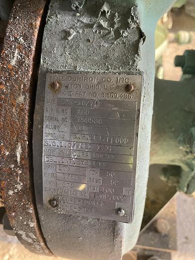 Used Used Durco Model 3 X 2-10/72 stainless steel centrifugal pump