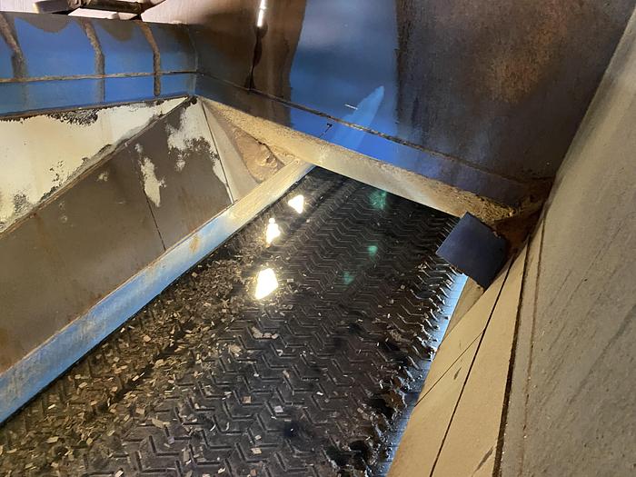 Used Used Bruks 70' Back-On Truck Dump with optimized smooth cargo flow receiving hopper