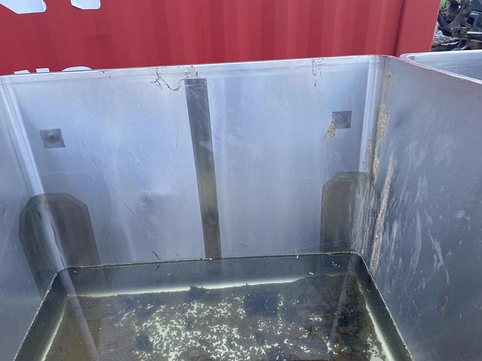 Used Used Tote Systems approximately 650 gallon stainless steel square bin
