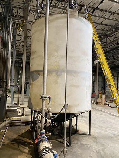 Used Used Assmann approximately 4200 gallon cone bottom poly tank