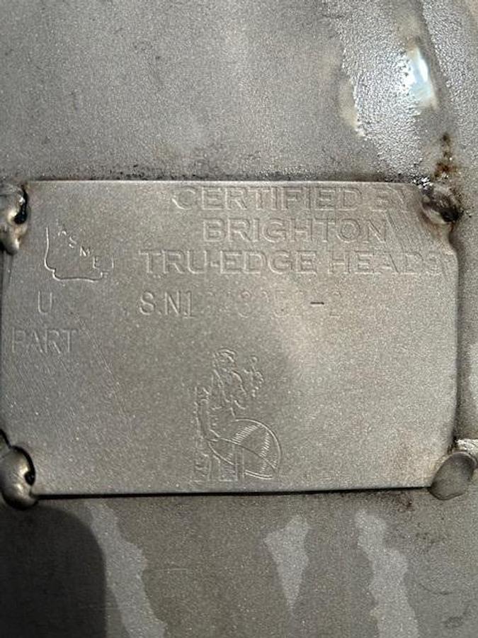 Unused Peerless Mfg. 13,000 gallon 304L stainless steel horizontal pressure tank