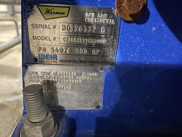 Used Used Weir Warman Model 032CAHRRRHH9009 3X2 CAH Slurry Pump
