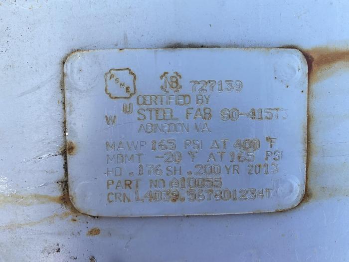 Used Used Steel Fabricators approximately 300 gallon vertical carbon steel air receiver