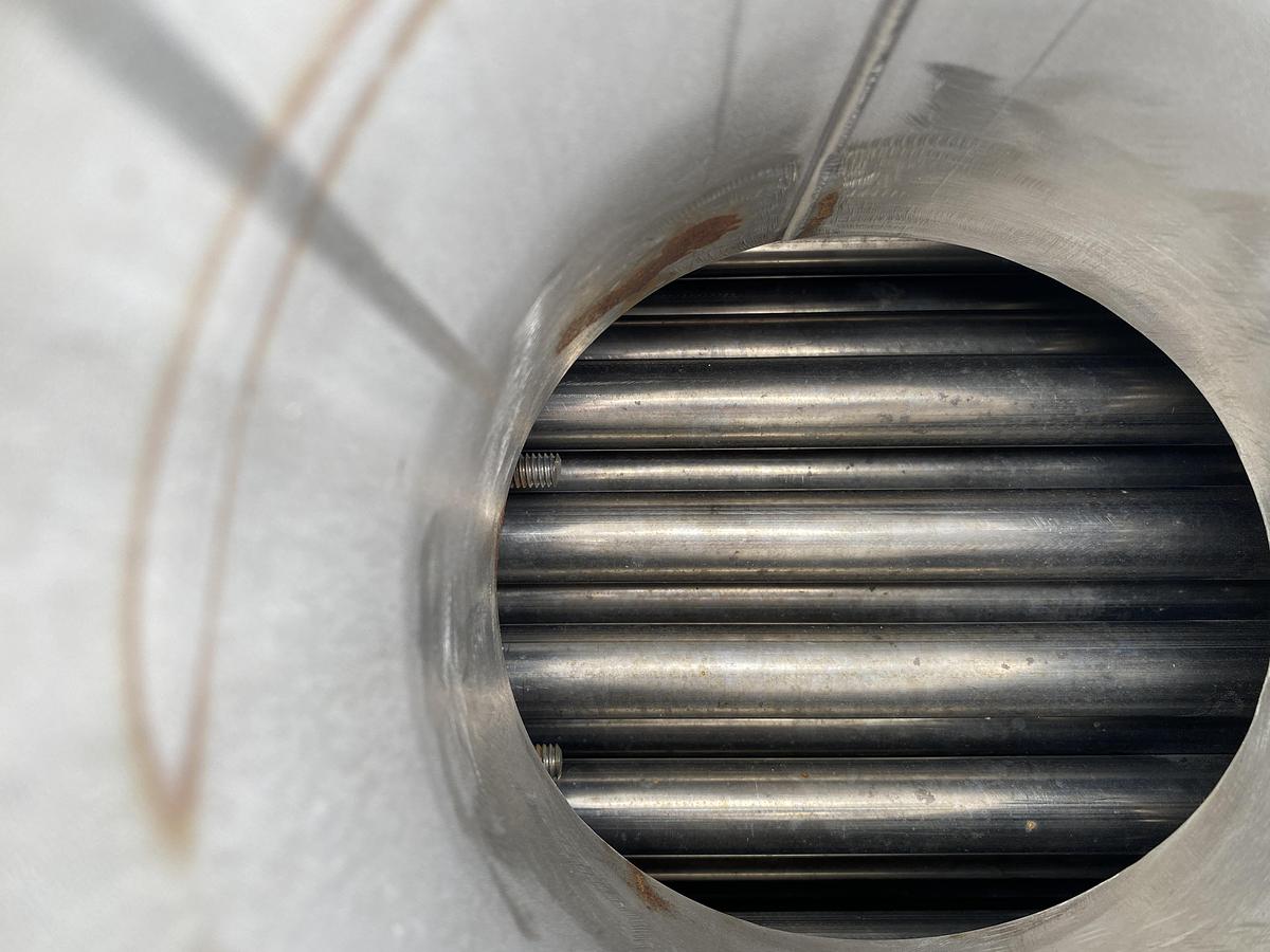 Used Used Bendel approximately 150 sq ft. 304L/347 stainless steel horizontal heat exchanger