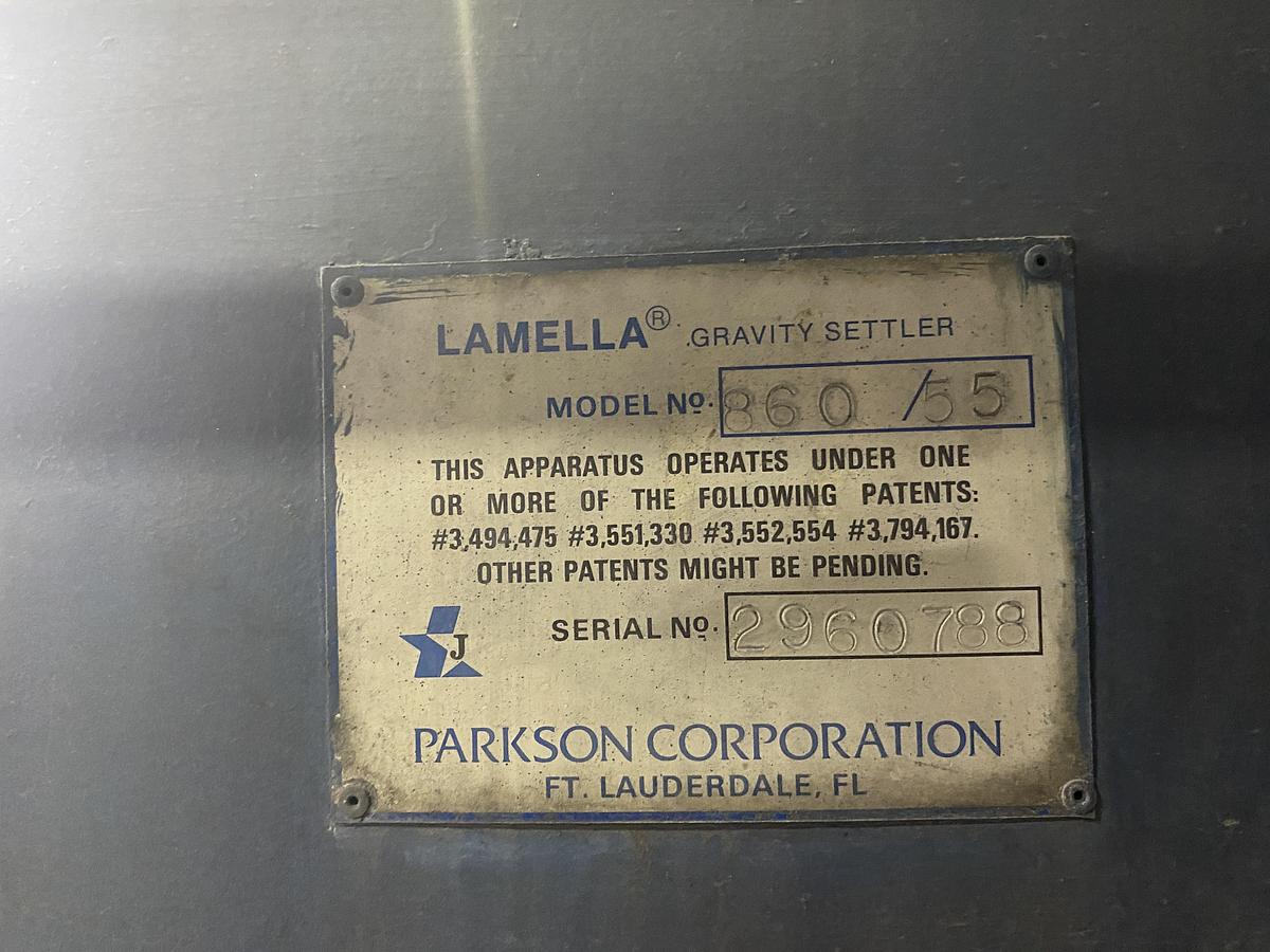 Used Used Parkson Lamella Gravity Settler. Model 860/55