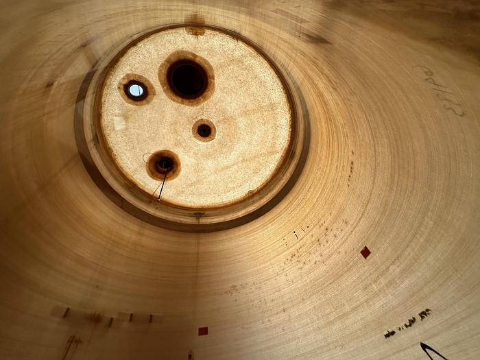 Used Used Justin Tanks Inc. approximately 12,500 gallon fiberglass vertical storage tank