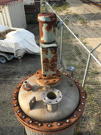 Used Mueller 200 gallon vertical jacketed stainless steel tank