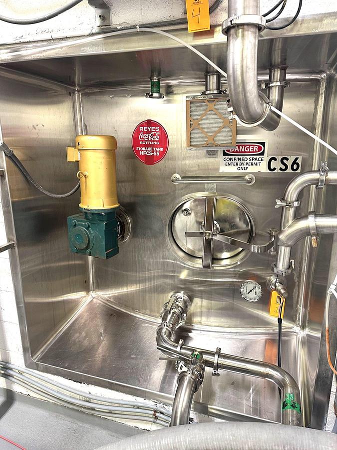 Used Used Cherry Burrell 15,000 gallon Stainless Steel Silo.