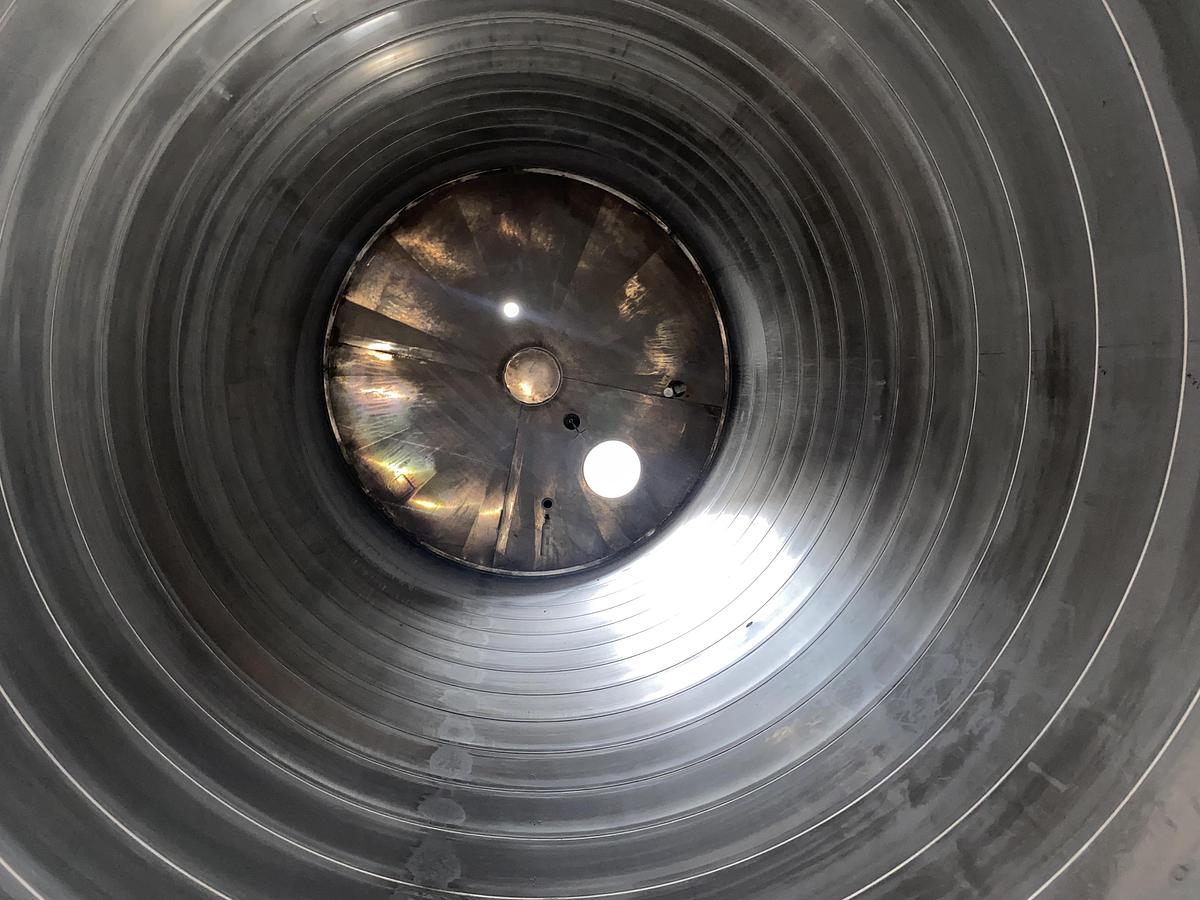 Used Used Conair Inc. 1873 cu ft Spiral Aluminum vertical bulk material silo