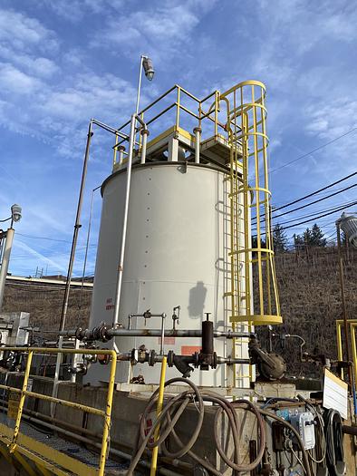 Used Used Armor Metalworks approximately 15,000 gallon carbon steel vertical storage tank