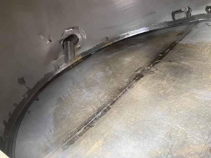 Used Used Wolfe Mechanical approximately 10,000 gallon 304L stainless steel vertical tank