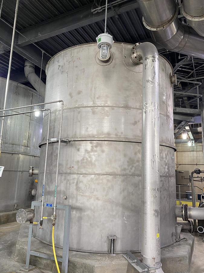 Used Used Erected Steel Products 14,000 gallon 316L stainless steel vertical tank