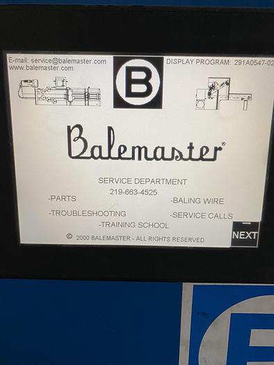 Used Used 5200 Series EO-3310 Balemaster Model 5260G-8 Horizontal Auto Tie Baler System