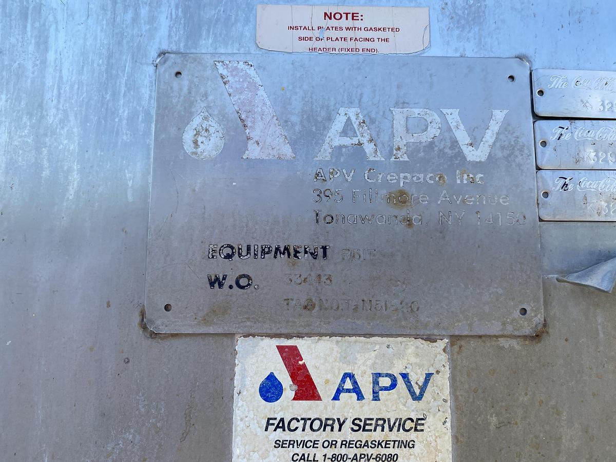 Used Used APV Crepaco Inc. sanitary stainless steel multi-stage plate heat exchanger