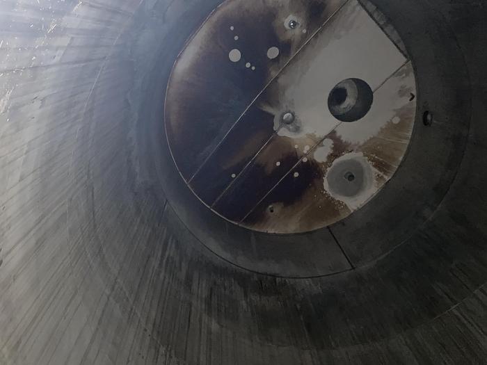 Used Used approximately 16,000 gallon 304 stainless steel vertical tank