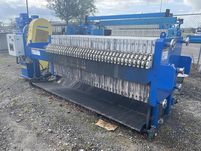 Used Used Micronics 41 cu.ft recessed plate filter press