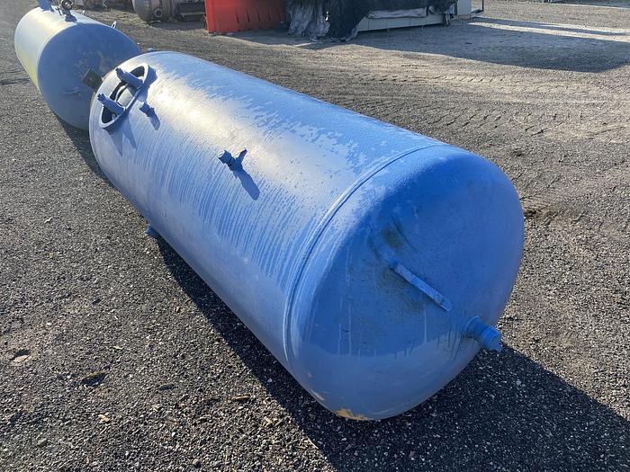 Used Used Silvan Industries approximately 550 gallon vertical carbon steel air receiver