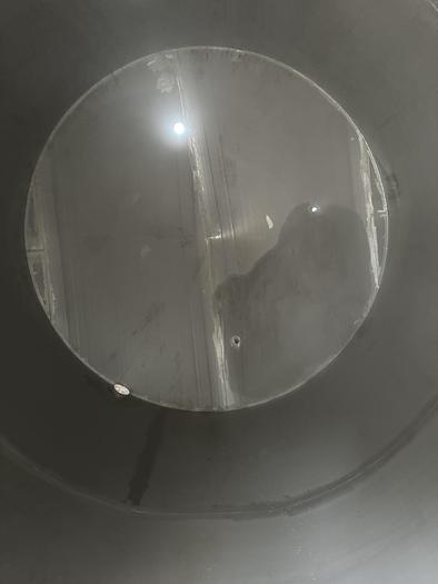 Used Used Wolfe Mechanical approximately 10,000 gallon 304L stainless steel vertical tank