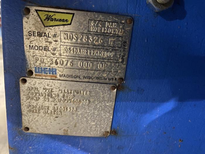 Used Used Weir Warman Model 064DAHRRRMM9009 6X4 DAH Slurry Pump