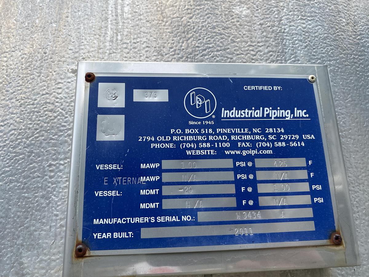 Used Used Industrial Piping Gas Dryer Skid
