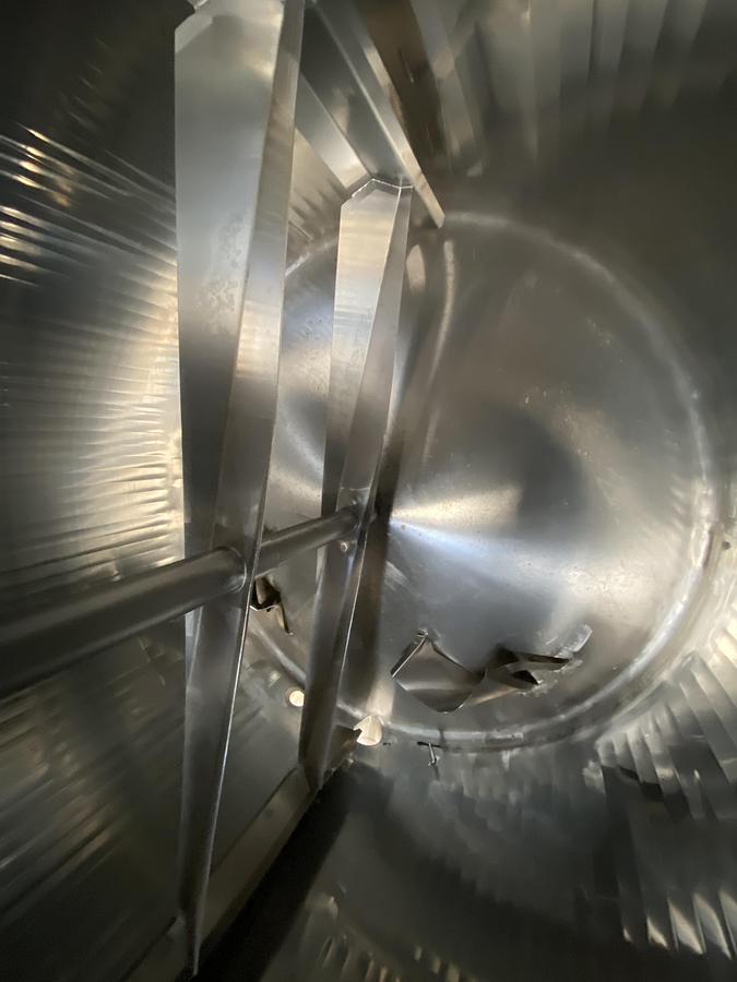 Used Used approximately 5000 gallon food grade sanitary stainless steel juacketed batch processor