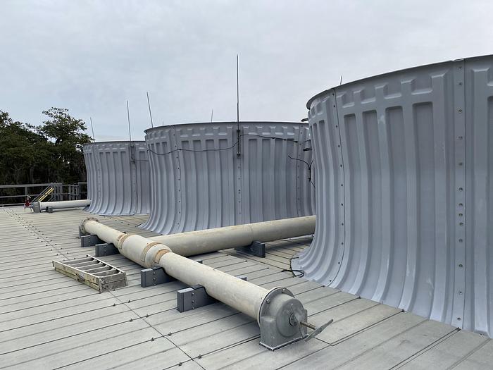 Used Used International Cooling Tower 3- Cell cross flow 5,899 ton FRP cooling tower