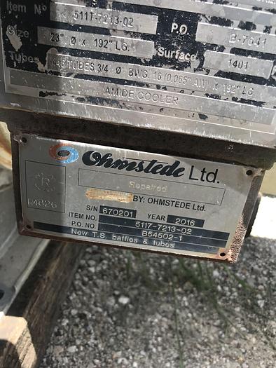 Used Used Melter approximately 1401 sq. ft. Alloy 20 heat exchanger.