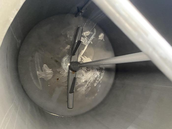 Used Used Circleville Metal Works Inc. approximately 750 gallon 304 stainless steel vertical mix tank