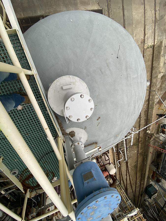 Used Used Fabricated Plastics Limited 23,000 gallon vertical fiberglass storage tank