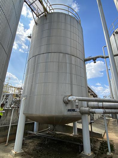 Used Used Bendel approximately 26,500 gallon 304 stainless steel vertical storage tank