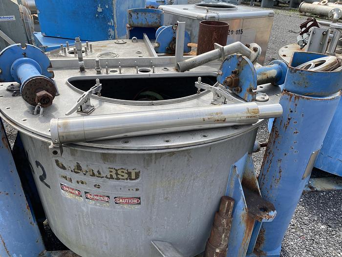 Used Used Tolhurst Perforated Basket Centrifuge