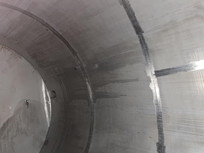 Used Used Wolfe Mechanical approximately 10,000 gallon 304L stainless steel vertical tank