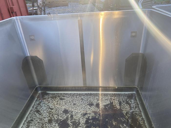 Used Used Tote Systems approximately 650 gallon stainless steel square bin