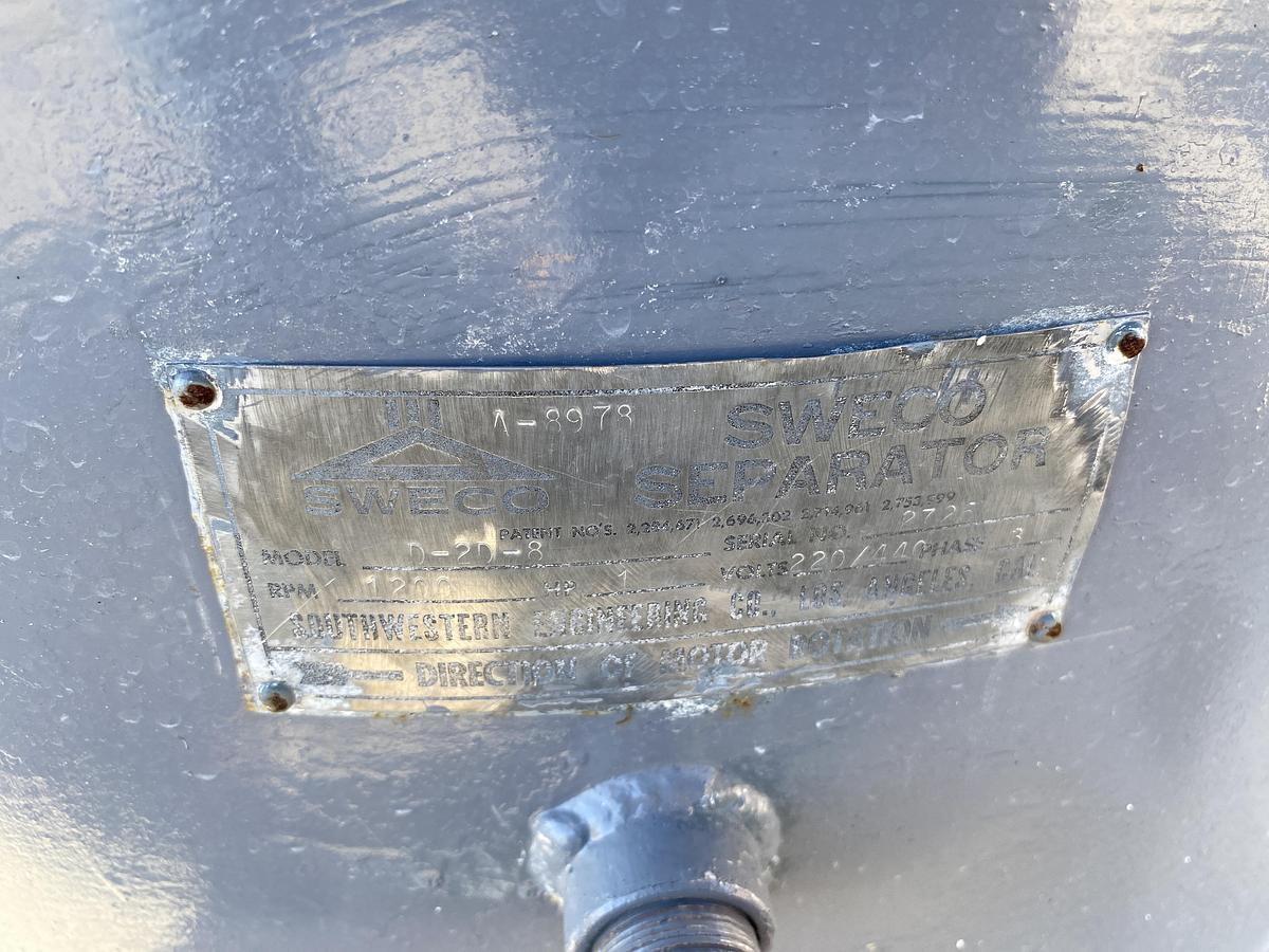 Used Used 48" Stainless Steel Sweco Screener Model D-2D-8