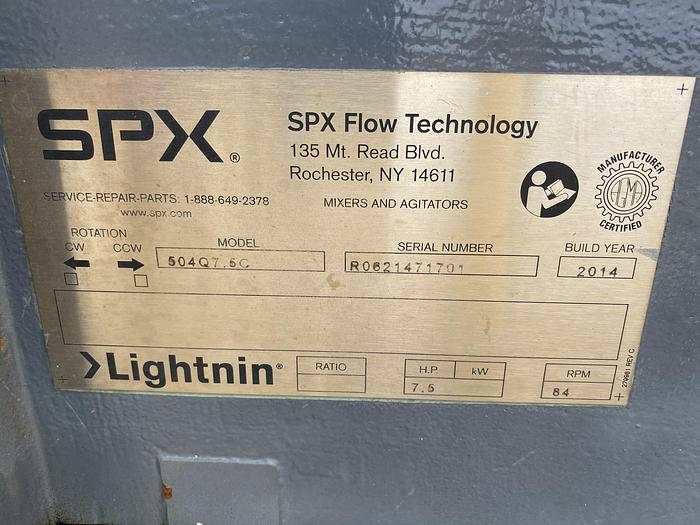 Used Used Lightnin Right-Angle Drive (CW).  Model 504Q7.5C