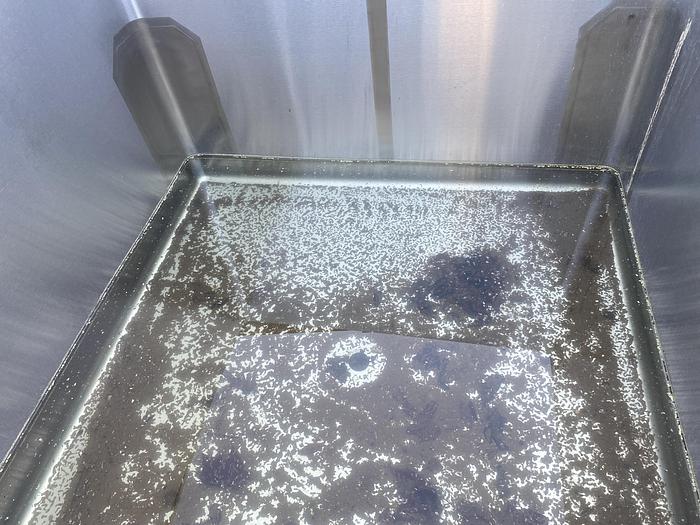 Used Used Tote Systems approximately 650 gallon stainless steel square bin