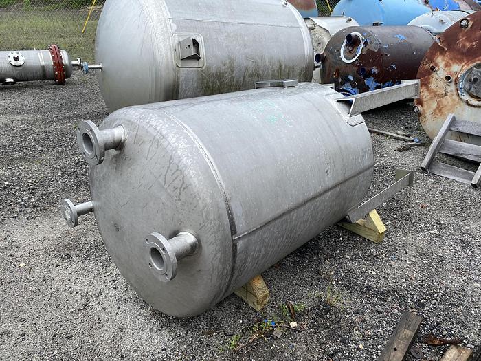 Unused Crown Iron Works Co. 325 gallon 304L stainless steel vertical tank